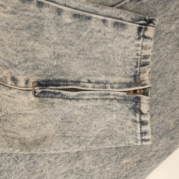 Vintage High Waisted Mom Jeans Acid Wash Zip Legs sz 18 100 Cotton Venezia - Picture 3 of 8